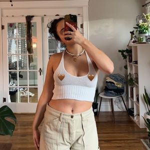 ECOTE KNIT SCOOP NECK RACER BACK TOP